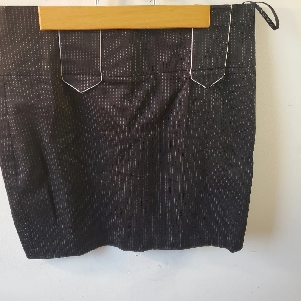 3/$15 RamPage Stripes Black and White Pencil Skirt Junior Size 13 Small
